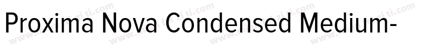 Proxima Nova Condensed Medium字体转换